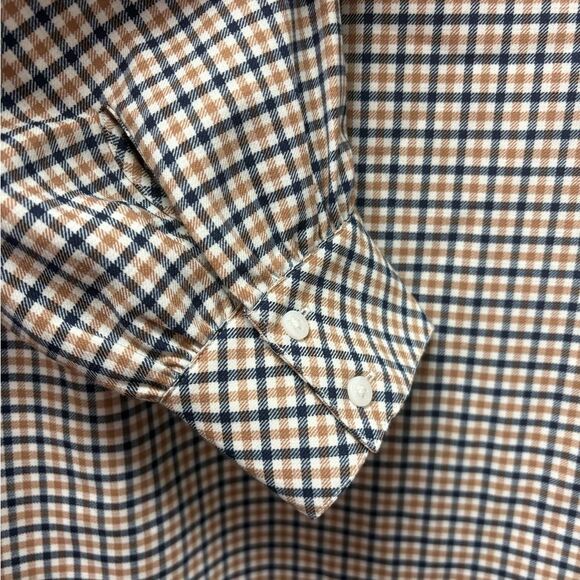 NWT Vineyard Vines Plaid Long Sleeve Popover Dress Quinn Plain - Marshm - Large - Picture 9 of 9